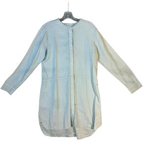 Wilfred Button Up Gray Blue Dress Womens Size Medium